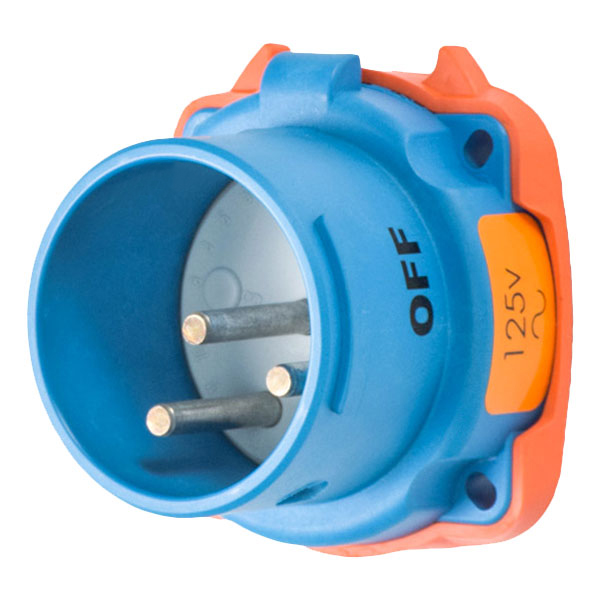 33-18075 - DS20 INLET POLY BLUE SIZE 2 TYPE 3R 1P+N+G 20A 125 VAC 60 Hz NO AUX